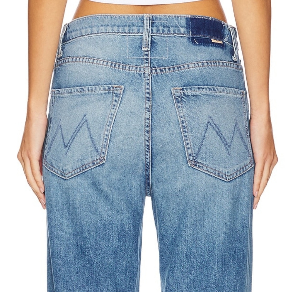 NWT Mother Denim The Dodger Sneak Wide Leg Blue Jeans 27 Tomorrow Never Knows - Picture 9 of 16